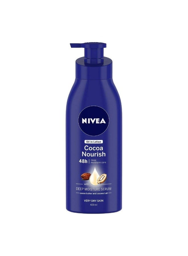 NIVEA Cocoa Nourish Body Lotion, 400ml - Image 1